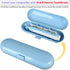 Electric Toothbrush Travel Case for Oral-B Toothbrushes - 4 Pcs Toothbrush Head Covers Compatible with Oral B Electric Toothbrush Heads (Blue)...