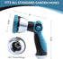 Garden Hose Sprayer Nozzle - Water Hose Nozzle with 10 Adjustable Spray Patterns Heavy Duty, Thumb Control On Off Valve, High Pressure Hose Spraye...