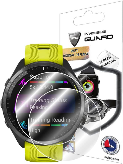 IPG for Garmin Forerunner 965 Smartwatch Hydrogel Screen Protector (2 Units) Invisible HD Clear Film Anti Scratch Guard-Smooth/Self-Healing/Bubble...