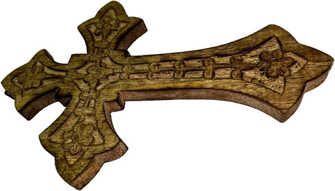 Iconsgr Handmade Wooden Holy Orthodox Religious Wood Carved Wall Cross Christ Crucifix Athos 85...