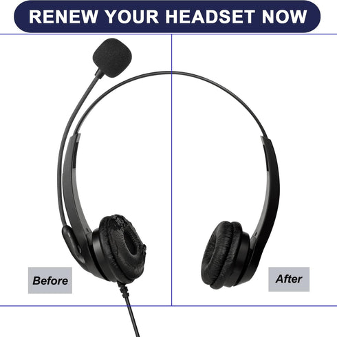 Ear Cushions for Plantronics Headset Replacement Ear Pads Compatible with Plantronics HW251N HW261N HW510 HW520 Blackwire C320 3210 3220 3320 Jabr...