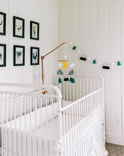 Baby Crib Mobile (Starry Woodland Night, Mint) - Nursery Decoration Crib Mobile and Baby Shower for Boys and Girls...