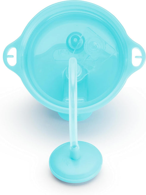 Munchkin Any Angle Weighted Toddler Straw Cups with Click Lock Lid, 10 Ounce, 2 Pack, Blue/Green...