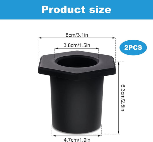 SAVITA 2pcs Table Umbrella Hole Ring, Outdoor Patio Table Umbrella Hole Insert Plug Silicone Umbrella Replacement Parts for 2-2.5 Inch Patio Table...