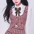 Women's Pre-Tied Bowknot Elegant Ribbon Brooch Pearl Rhinestone Neck Tie Pin for Ladies Girls Suit Shirt Pins Fashion Collar Clothing Accessories ...