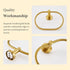 Towel Ring Brushed Gold, Suyar SUS304 Stainless Steel Towel Holder, Hand Towel Rack for Bathroom, Wall Mounted...