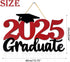 2025 Graduation Party Decorations Wooden Sign Red Class of 2025 Photo Booth Props 2025 Graduation Picture Props for 2025 Graduation Party Supplies...