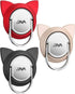Cat Cell Phone Ring Holder Stand for Magnetic Car Mount,Rotating Phone Finger Ring Holder Grip Pop Kickstand for Smartphones(3 Pack Red Gold Black...