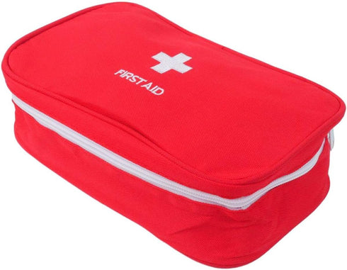 First Aid Bag First Aid Kit Empty Medical Storage Bag Red Trauma Bag for Emergency First Aid Kits Car Workshop Cycling Outdoors (Red Handle)...