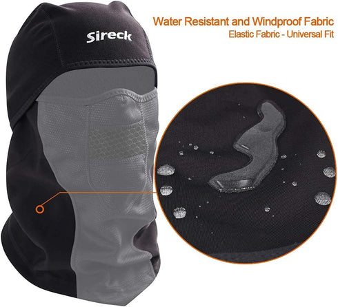 Cold Weather Balaclava Ski Mask, Water Resistant and Windproof Fleece Face Thermal , Hunting Cycling Motorcycle Neck Warmer Hood Winter Gear for M...
