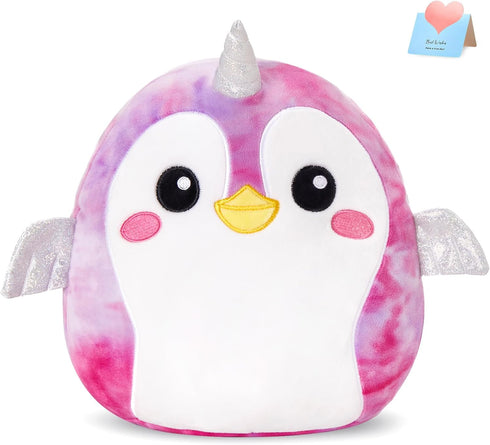 12" Penguin Plush Pillow Cute Penguin Stuffed Animal Pillow Kids' Penguin Plush Toy Pillows Cute Plush Toy Soft Plush Pillow Birthday for Kids Adu...