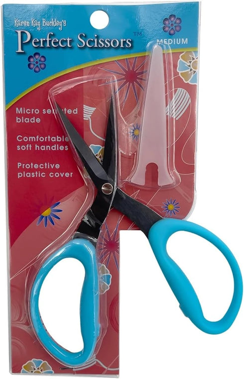 Karen Kay Buckley® Perfect Scissors™, Medium 6-inch #KKBPSM Micro-Serrated Non-Slip Blades for Appliqué, Fabric Trimming, Quilting, Sewing, Patchw...