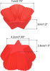 uxcell 18pcs Silicone Cupcake Liners, 2.75 Inch Reusable Baking Cups Nonstick Muffins Mold for Birthday Wedding Party, Red Stars...