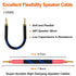 UCINNOVATE 11 AWG HiFi BFA Z Plugs Banana Speaker Cables, 4 Pack 20cm Audiophile OFC Gold Plated Speaker Wire with BFA Banana Plug for HiFi Audio ...