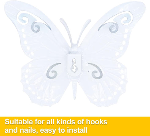 Metal Butterfly Wall Art Decor - 6.5" Outdoor Fence Decoration, Hanging for Garden Yard Living Room Bedroom Patio Balcony,Gift for Mom Dad Friends...