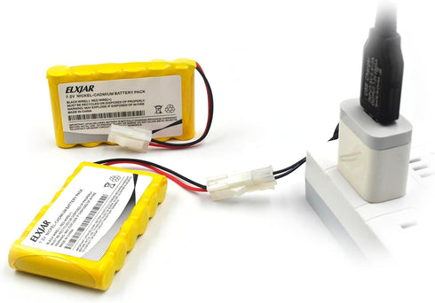 elxjar (2-Pack) 7.2V 700mAh NI-CD Battery Replacement for Huanqi HQ 516 558 549 RC Tank RC Vehicle...