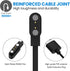 Smart Watch Charger Magnetic 2 Pin Intended for KEEPONFIT ID Sport01/IDW21,Erkwei/HOK/Iaret I39H,Stiive LCW01 Watch Charger 1.6ft USB Magnetic Cha...