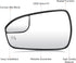 Left Driver Side Mirror Glass Replacement for 2013 2014 2015 2016 2017 2018 2019 2020 Ford Fusion Heated Mirror Replace DS7Z17K707F...