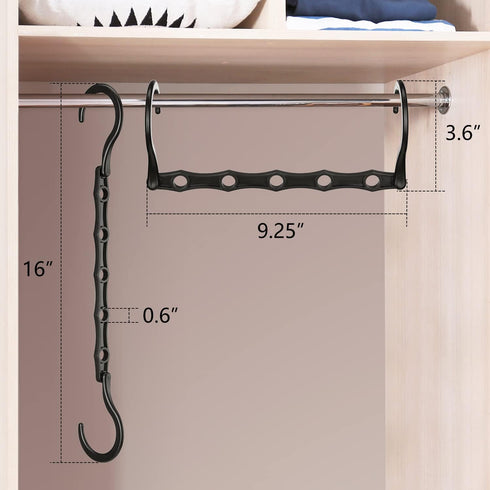 AMKUFO Closet Organizers and Storage 20 Pack Hanger Organizer Magic Hangers Space Saving Hanging Plastic for Heavy Clothes, Dorm Room Bedroom Home...