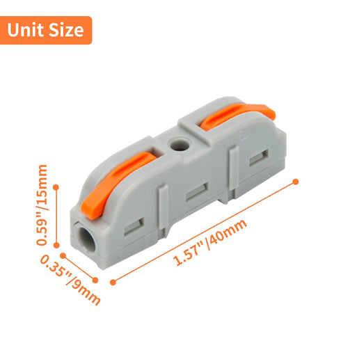 35PCS Lever Wire Nuts Connectors, 1Way Inline Conductors Compact Universal Wire Connectors, Electrical Splicing Connectors Quick Wiring Connect 24...