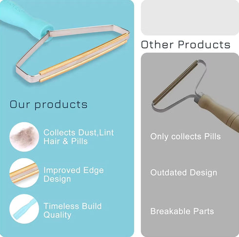 Pet Hair Remover - Pet Hair Cleaner Brush for Couch, Sofa, Bed - Pet Hair and Lint Brush for Clothes, Rugs, Upholstery - Copper Pet Hair Removal T...