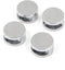 MY MIRONEY Zinc Alloy Mirror Clips 4Pcs Floating Glass Clip Clamps Holder Round Shape Wall-Mounted Mirrors Bracket Bathroom Mirrors Supporting She...