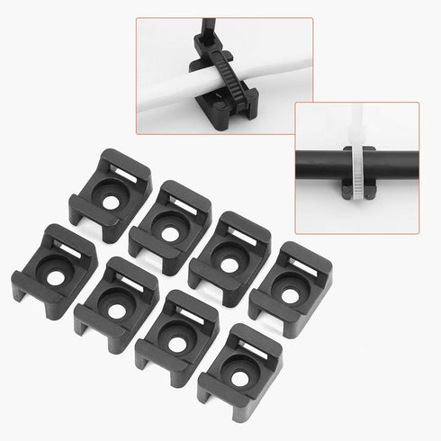 Cable Tie Mounting,100 Pcs Zip Tie Base,5 mm(M5) Screw Hole, 23x16x9(L*W*H) mm Cord Tie Mount Wire Tie Holder Fix Bottom Wire Management for Home/...