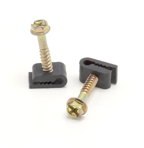 THE CIMPLE CO - Mini Wire Cable Clips, Electrical Wire Cable Clip, 1/10 in (3 mm) Screw Clip and Fastener, Black (50 pieces per bag)...