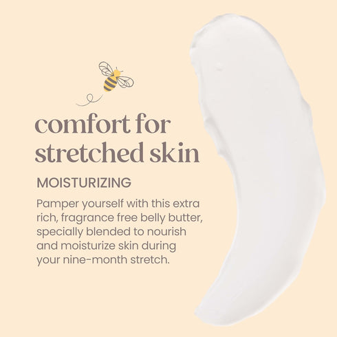 Burt's Bees Mama Belly Butter, Stretch Mark Cream for Pregnancy Massages Body & Reduces Scar Appearance, Prenatal & Postnatal Tummy Skin Care, She...
