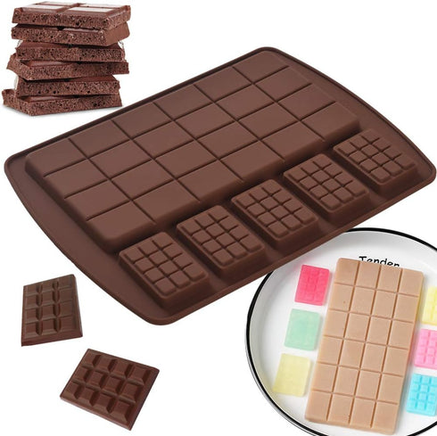 Newk Silicone Break Apart Chocolate Molds, Candy and Energy Bar Silicone Molds, Pack of 6...