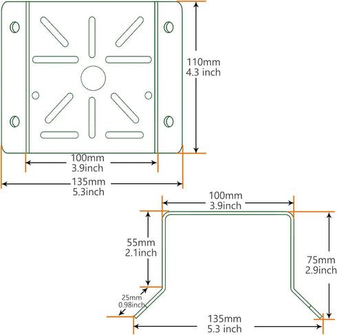 Exterior Wall Corner Mount Bracket Solid Metal for Surveillance Systems, Corner Mount Holder for Security Cameras Installing to Reach A Wider View...