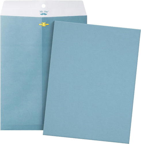 Mr. Pen- Clasp Envelopes, 18 Pack, 9" x 12", Blue, Kraft Letter Size Envelopes, Blue Envelopes, Document Envelope, Clasp Kraft Envelopes, Clasp an...