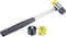 uxcell 25mm Double-Faced Rubber Hammer with Soft/Hard Replacement Mallet Non-Slip Grip for Leather Crafts, Woodworking and Flooring Installation...