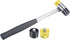 uxcell 25mm Double-Faced Rubber Hammer with Soft/Hard Replacement Mallet Non-Slip Grip for Leather Crafts, Woodworking and Flooring Installation...