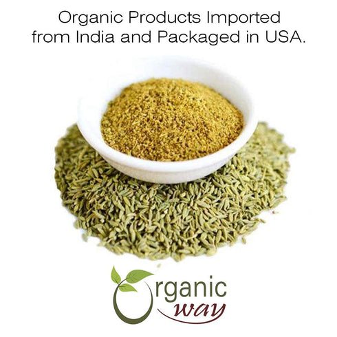 Organic Way Fennel Seed Powder (Foeniculum vulgare) - Improve Digestion | Organic & Kosher Certified | Raw, Vegan, Non GMO & Gluten Free | USDA Ce...