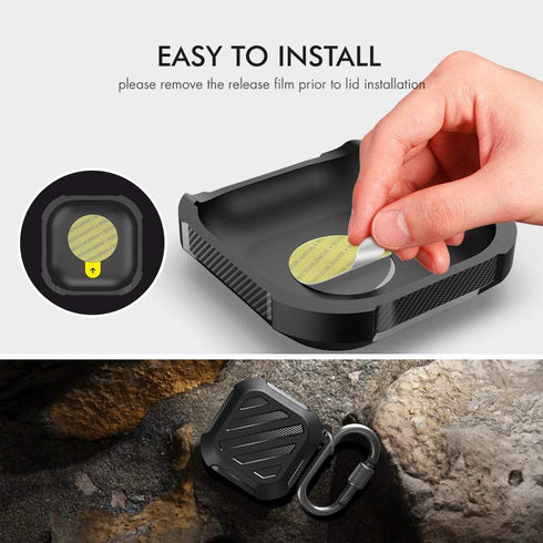 Samsung Galaxy Buds FE (2023) Protective Case - Shock-Proof, Wireless Charging (Black)...