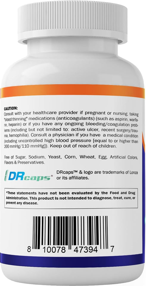 Vitamatic Serrapeptase 240,000 SPU Servings, 120 Delayed Released Capsules - Enteric Coated - Proteolytic Enzyme for Sinus, Respiratory & Joint- N...