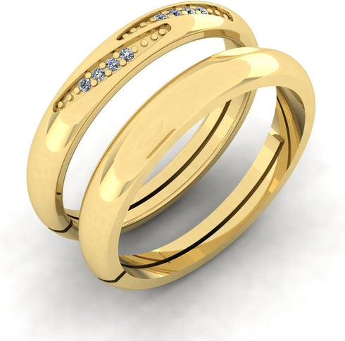 His Hers Couples Matching Rings Women's CZ Wedding Engagement Ring Bridal Sets & Men's...