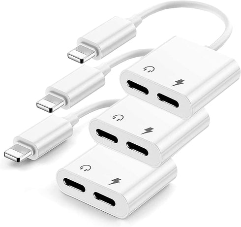 iPhone Headphone Adapter, MFi Certified Dual Lightning Audio + Charger Adapter Dongle Cable Splitter for iPhone 14/13/12/11/XS/XR/X 8/7/iPad/iPod,...