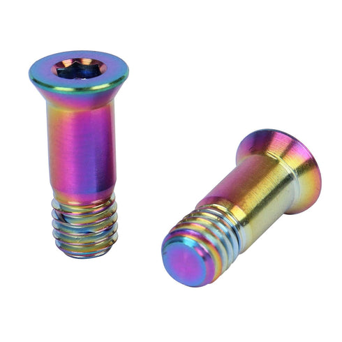 2PCS Titanium Bicycle Rear Derailleur Jockey Wheel Bolt M5x14.2mm (Rainbow)...