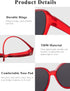 Polarized Sunglasses Fit Over Glasses Over Glasses Trendy Round Cat Eye and HD Wrap-around Sunglasses (matte red, Black)...