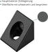 JiGiU 10PCS Triangle Angle Sharp Corner Bracket, Black Angle Sharp Corner Bracket Connector for 6mm Slot Aluminum Extrusion Profile 2020 Series 3D...