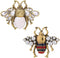 Acxico 2Pcs Vintage Simulated Rhinestone Pearl Bee Pin Brooch Antique Pin Women Brooches Pin Honeybee Costume Jewelry Creative Gifts...