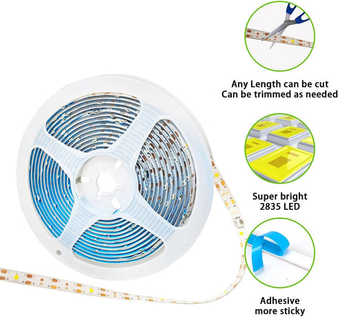 Solar LED Strip Lights Outdoor Waterproof 19.6FT 180 LED White Solar Powered LED Rope for Outside, Garden, Swimming Pool Stair Step Gazebo Canopy ...