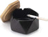 Ceramic Geometric Ashtray with Lid, Windproof Ceramic Ashtray for Indoor or Outdoor Use, Home Office Decoration, Black...