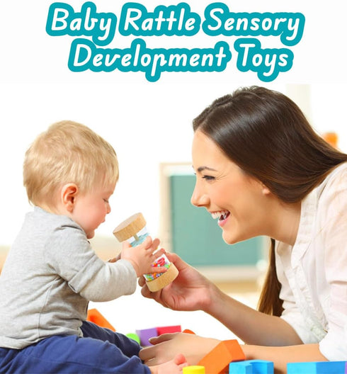 Oneshow Wooden Rainmaker Montessori Toys for Baby 6-12 Months,Rain Sticks for Kids,Baby Rattle Sensory Development Toys,Musical Instruments Toys f...