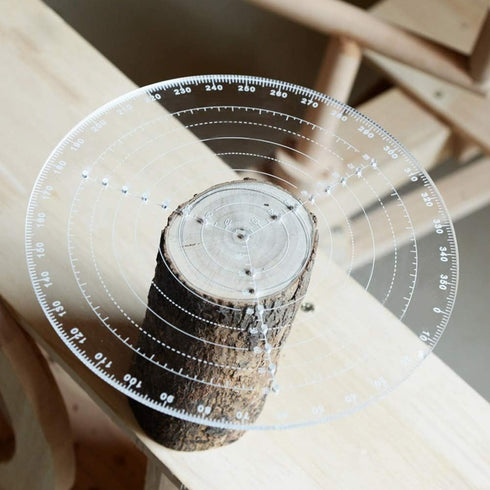 7.87" Round Center Finder Compass Transparent Acrylic Wood Turning Tool Lathe Parts Accessories for Locating Center Woodworking Measure...