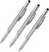 Stylus Pen, 7-in-1 Multi-Tool Pen Touchscreen Stylus, Ballpoint Pen, Ruler, Level, Phillips Screwdriver and Flathead (3 Pack Silver)...