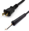 Power Tool Replacement Cord SJT, 18 GA AWG, 2 Wire, 6 1/2 ft, 2 Prong, with Stripped Ends and Rubber Strain Relief Boot...