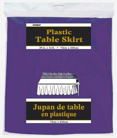 Unique Industries Plastic Table Skirt, 29" x 14", Purple...